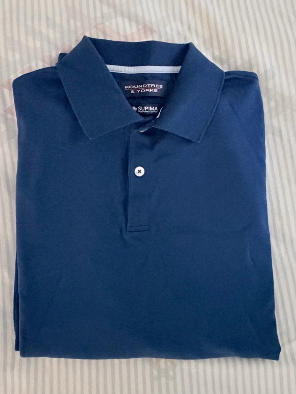 Roundtree & Yorke Supima Cotton Navy Polo Shirt